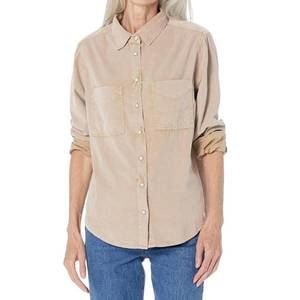 NEW DYLAN cord tucker shirt in laguna wood